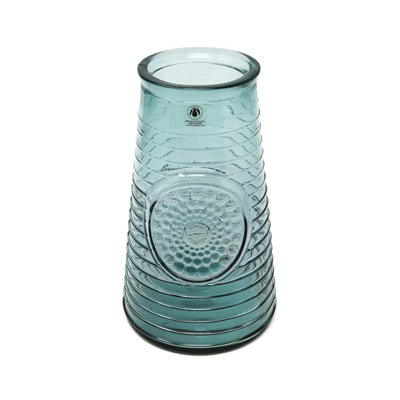Verano Spanish Ceramics Recycled Glass Mandala Grey Home Décor Medium Vase (H) 27.5Cm from B&Q