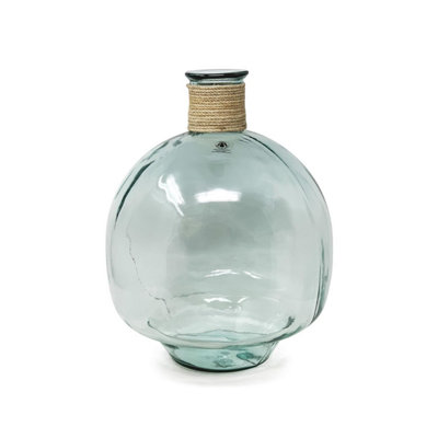 Verano Spanish Ceramics Recycled Glass Hemp Clear Home Décor Large Bom Vase (H) 40Cm from B&Q