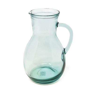 Verano Spanish Ceramics Recycled Glass Creative Entertaining Kitchen Dining Classic Pitcher 2.25L from B&Q