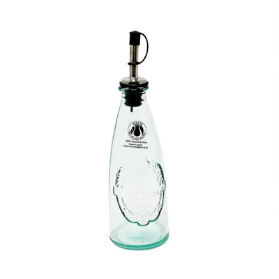 B&Q -  Recycled Glass Eco Vintage Clear Kitchen Dining Pourer Bottle 300Ml (H) 23Cm