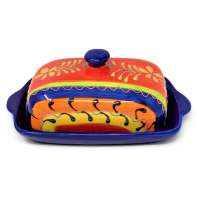 Verano Spanish Ceramics Classic Spanish - Butter Dish - Daisy Chains - Image 4