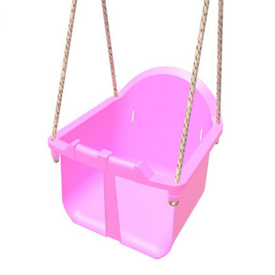 Rebo Baby Toddler Swing Seat With Adjustable Ropes - Pink