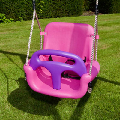 Rebo 3 In 1 Baby Toddler Growable Swing SeatPink from B&Q