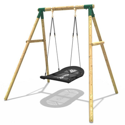 Rebo Boat Swing Seat Garden Single Swing Set For KidsSingle Boat from B&Q