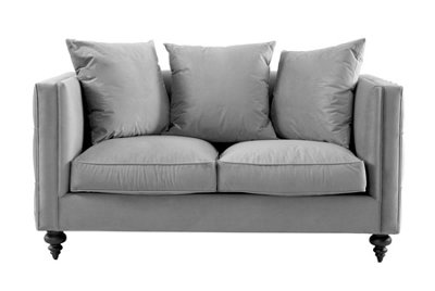 B&Q -  Ascot Two Seat SofaDove Grey Velvet.
