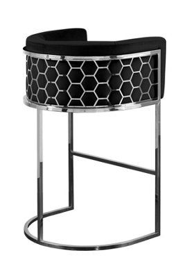 B&Q -  Alveare Counter Stool SilverBlack