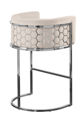 B&Q -  Alveare Counter Stool SilverChalk