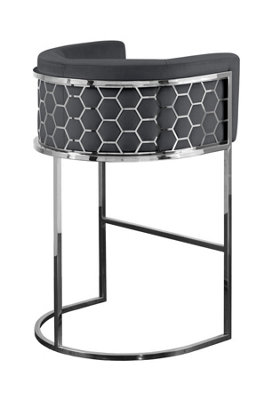 B&Q -  Alveare Counter Stool SilverSmoke