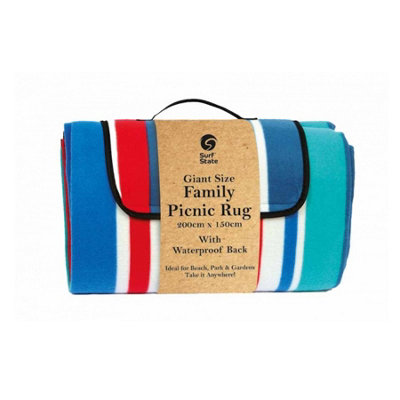 Surf State Giant Size Family Picnic Rug 200X150Cm from B&Q