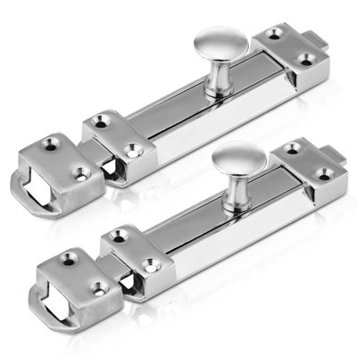 Xfort 2 Pack Polished Chrome Heavy Door Bolt