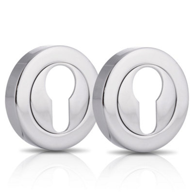 Xfort Euro Escutcheons Polished Chrome, 2 Pack