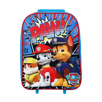 Paw Patrol Trolley Foldable Wheeled Cabin Bag Luggage Kids Boys Blue - Image 4
