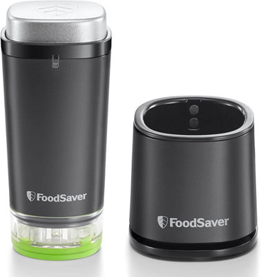 Foodsaver Handheld Cordless Food Vacuum Sealer With Charging Dock And 10 Zipper Vacuum Bags Black/silver from B&Q