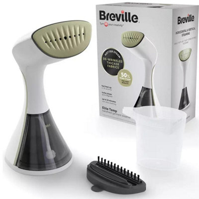 Breville Elitetemp 1500W Handheld Garment Steamer White/gold from B&Q