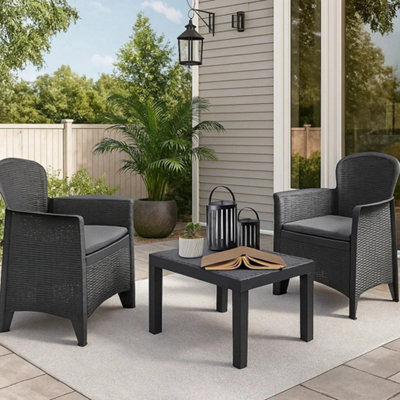 Garden Furniture Set 3 Piece Table & Chairs - - Image 3