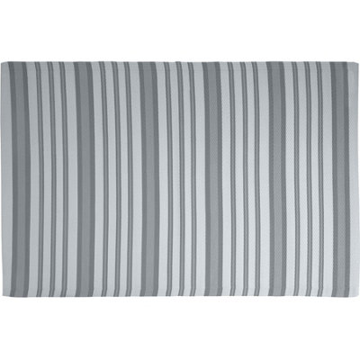 idooka Grey Striped Neutral Outdoor Rug Camping Floor Mat Picnic Blanket 120 X 180Cm from B&Q