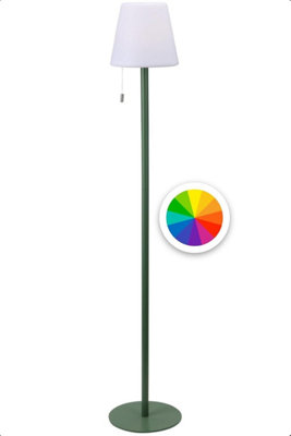 idooka Outdoor Standing Lamp 106Cm Usb Rechargeable Led Colour Modes Green Base from B&Q