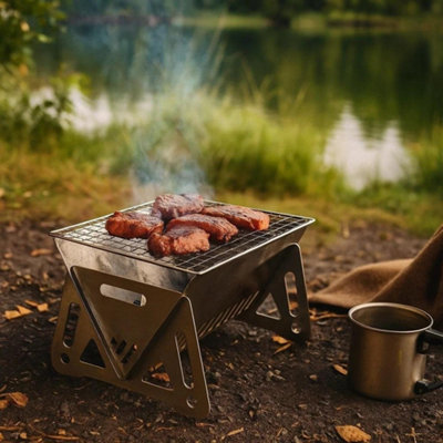 B&Q -  Redcliffs Portable Mini Foldable Bbq Grill & Carry Bag
