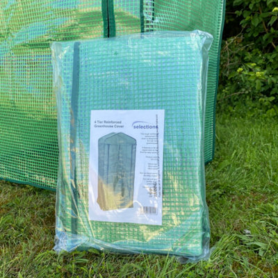 Selections 4 Tier Mini Greenhouse Reinforced Replacement Cover from B&Q