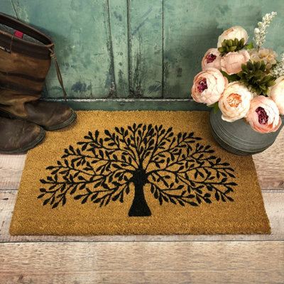Selections Tree Of Life Indoor & Outdoor Coir Doormat from B&Q