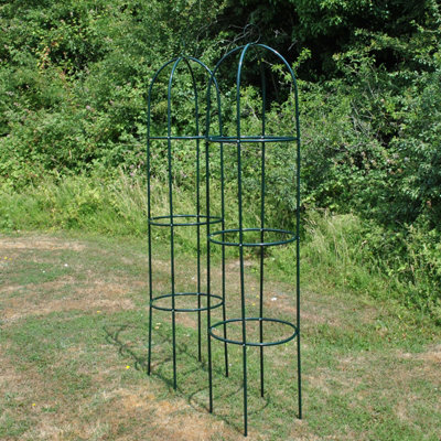 Selections Set Of 4 Green Metal Garden Obelisks from B&Q
