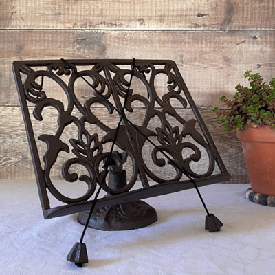 Selections Traditional Cast Iron Ornate Cookbook Cook Book Stand from B&Q