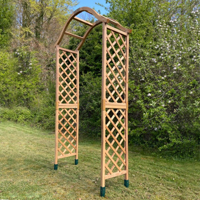 B&Q -  Wooden Garden Arch (Tan) With Ground Spikes