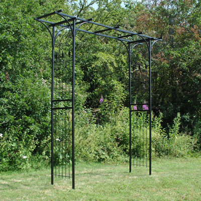 Selections Metal Fleur De Lys Garden Arbour Style Arch With Ground Spikes from B&Q