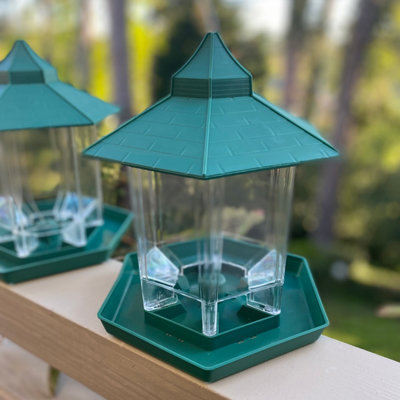 Garden Selections Durlston Green Chalet Bird Seed & Nut Feeders Set - Image 4