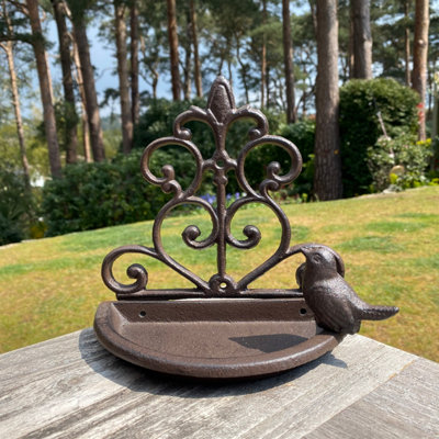 Cast Iron Wall Mounted Garden Wild Bird Feeder Decorative Seed and Nut - Image 3