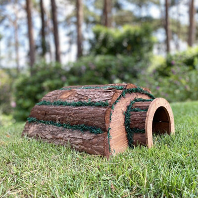 B&Q -  Hedgehog House  Wooden Barkwood Hogitat Shelter