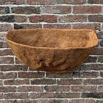 Selections Preformed Half Round Coco Wall Basket Planter Liner (60Cm) from B&Q