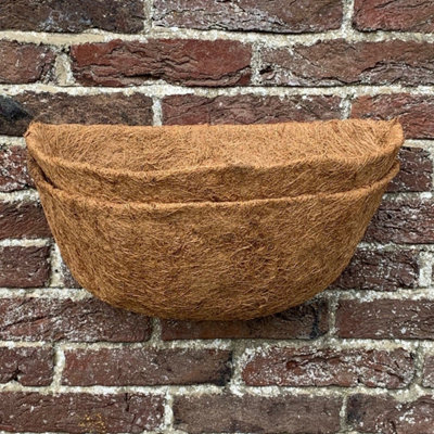B&Q -  Pack Of 2 Coco Wall Basket Planter Liner (40Cm)