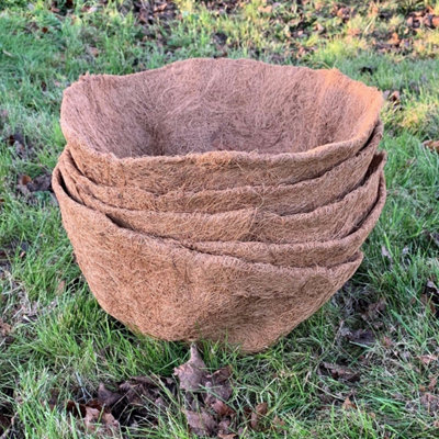 B&Q -  Preformed Round Coco Hanging Basket Planter Liner (40Cm)Pack Of 5