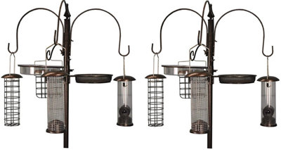 Selections Metal Complete Bird Feeding Station With 4 Feeders (Pack Of 2)
