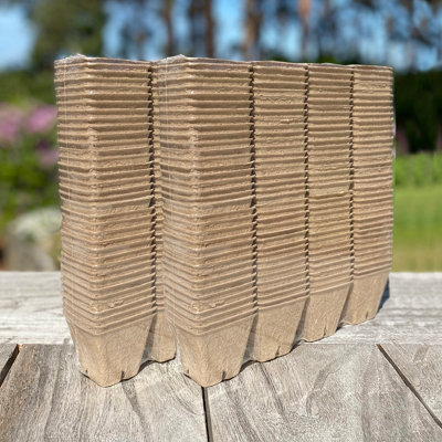 Selections Eco Square Fibre Biodegradable And Compostable Plant Pots (5Cm)Pack Of 288 from B&Q
