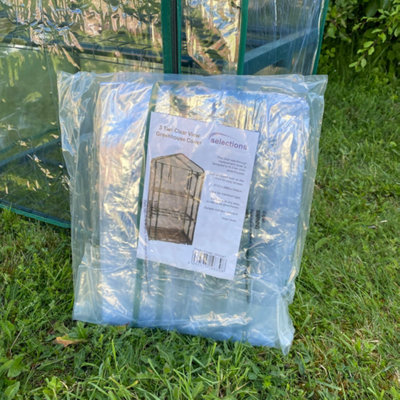 Selections 3 Tier Mini Greenhouse Clear View Replacement Cover from B&Q