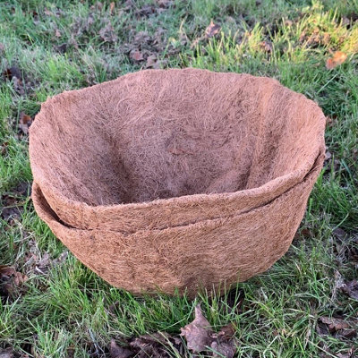 Selections Preformed Round Coco Hanging Basket Planter Liner (40Cm)Pack Of 2 from B&Q