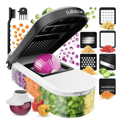Fullstar Vegetable And Mandoline Slicer Chopper Manual Cucumber Onion Carrot Potato Cutter Multifunctional Julienne Cubes Cheese from B&Q