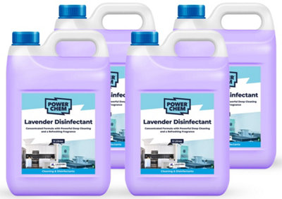 PowerChem 20L Lavender DisinfectantAll Purpose Multi Surface Cleaner CleanerAntibacterialAntiviral from B&Q