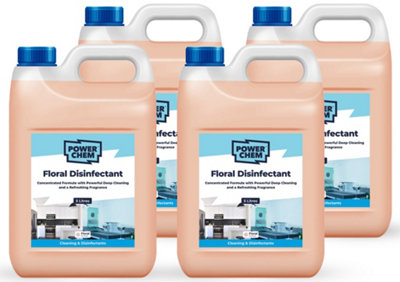 PowerChem 20L Floral DisinfectantAll Purpose Multi Surface Cleaner CleanerAntibacterialAntiviral from B&Q