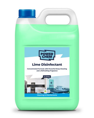 PowerChem 5L Lime DisinfectantAll Purpose Multi Surface Cleaner CleanerAntibacterialAntiviral from B&Q