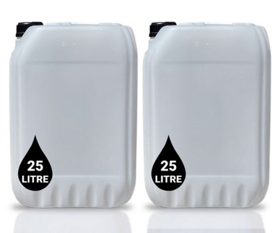 B&Q -  2 X 25L Plastic Water Container Jerry Can Un CertifiedFood GradeIdeal For OutdoorCampingEmergencyAnd Industrial Use