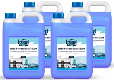 PowerChem 20L Baby Powder DisinfectantAll Purpose Multi Surface CleanerAntibacterialAntiviral from B&Q