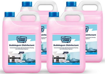 PowerChem 20L Bubblegum DisinfectantAll Purpose Multi Surface Cleaner CleanerAntibacterialAntiviral from B&Q