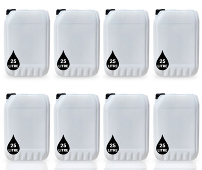 B&Q -  8 X 25L Plastic Water Container Jerry Can Un CertifiedFood GradeIdeal For OutdoorCampingEmergencyAnd Industrial Use