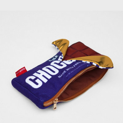 Suck Uk Plush Chocolate Bar Shaped Case With Gold Zip from B&Q