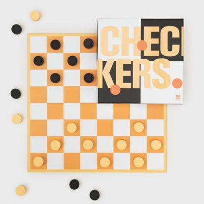 Suck UK Foldable Checkers Set - Wood - Classic Strategy Game - Image 3