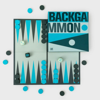B&Q -  Backgammon Set With Foldable BoardMulticoloured