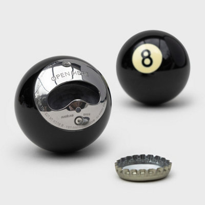 Suck UK 8 Ball Bottle Opener - Black - Stainless Steel - Image 4